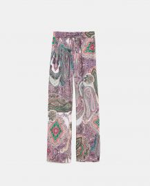 paisley print pants at Zara